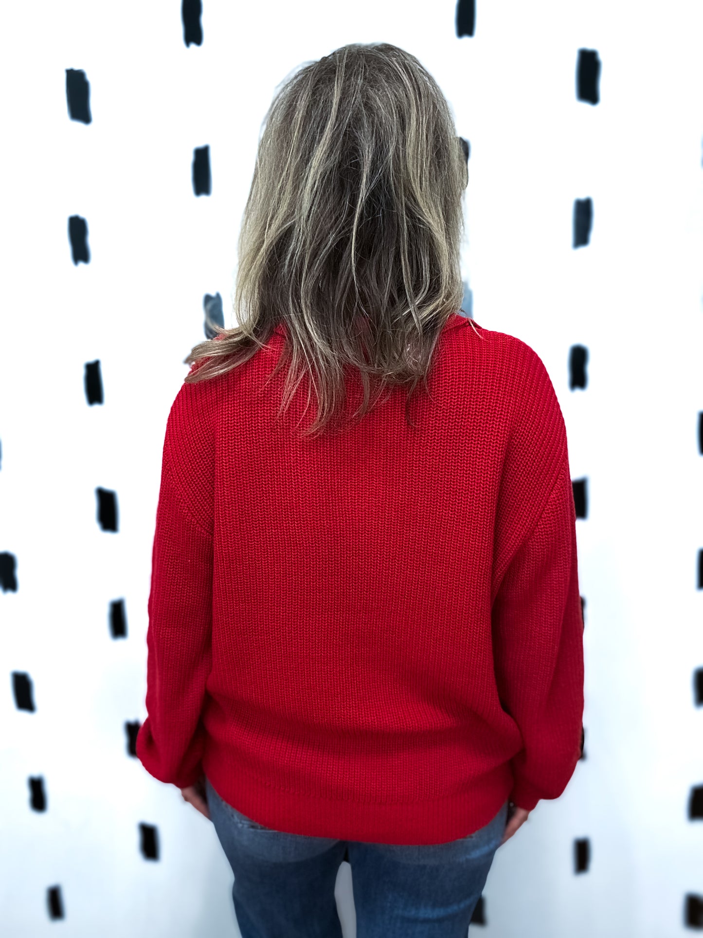 Red Collar Sweater