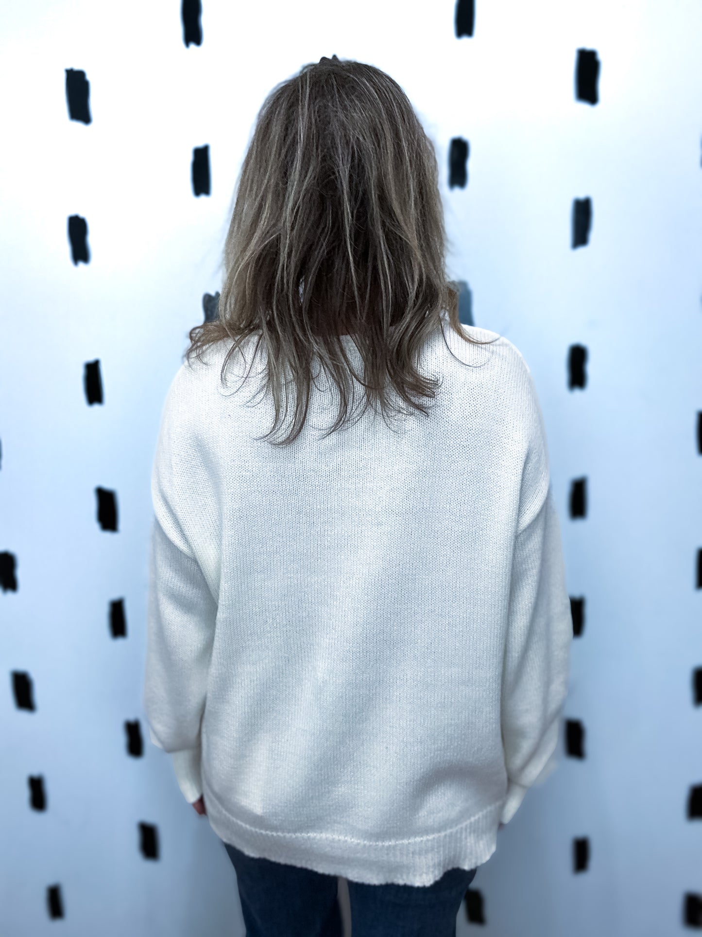 Whip Cream Roll Neck Knit Sweater