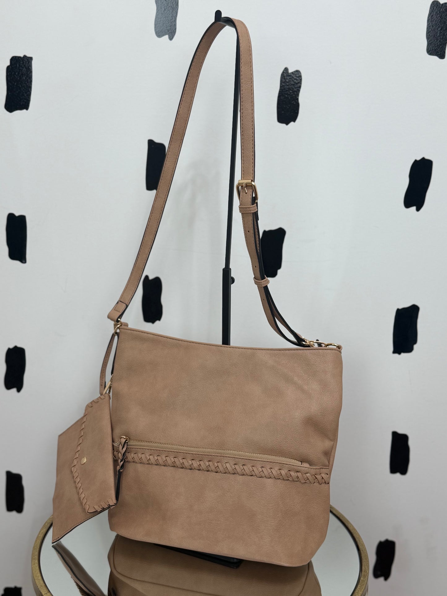 Sand Whip Stitch Crossbody