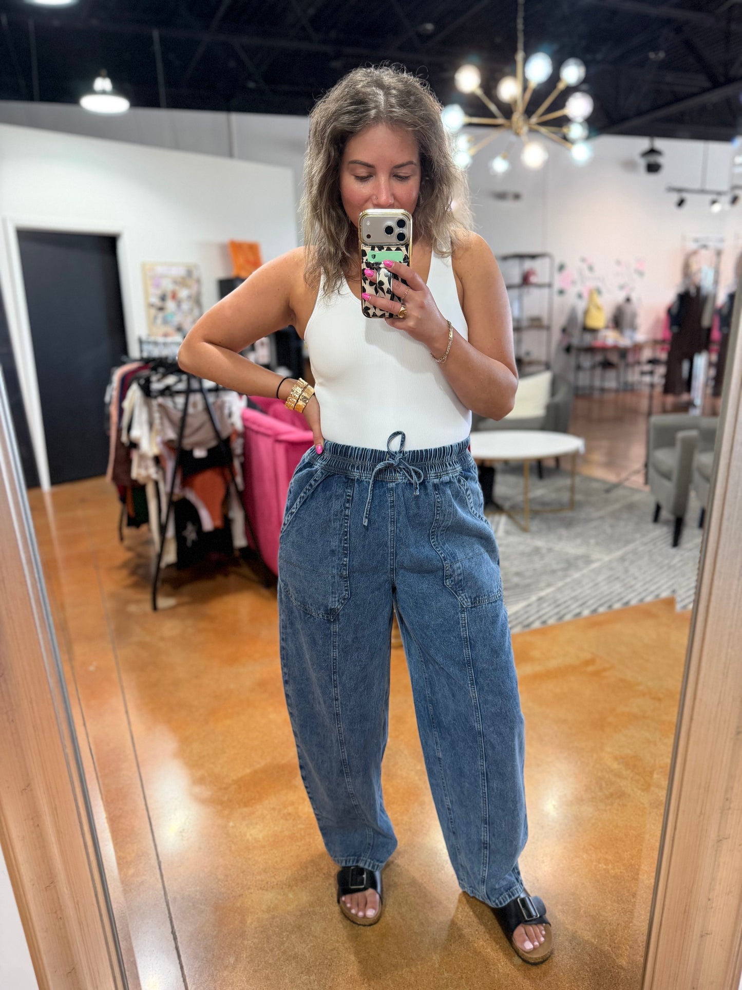 Indigo Mineral Washed Chambray Pants