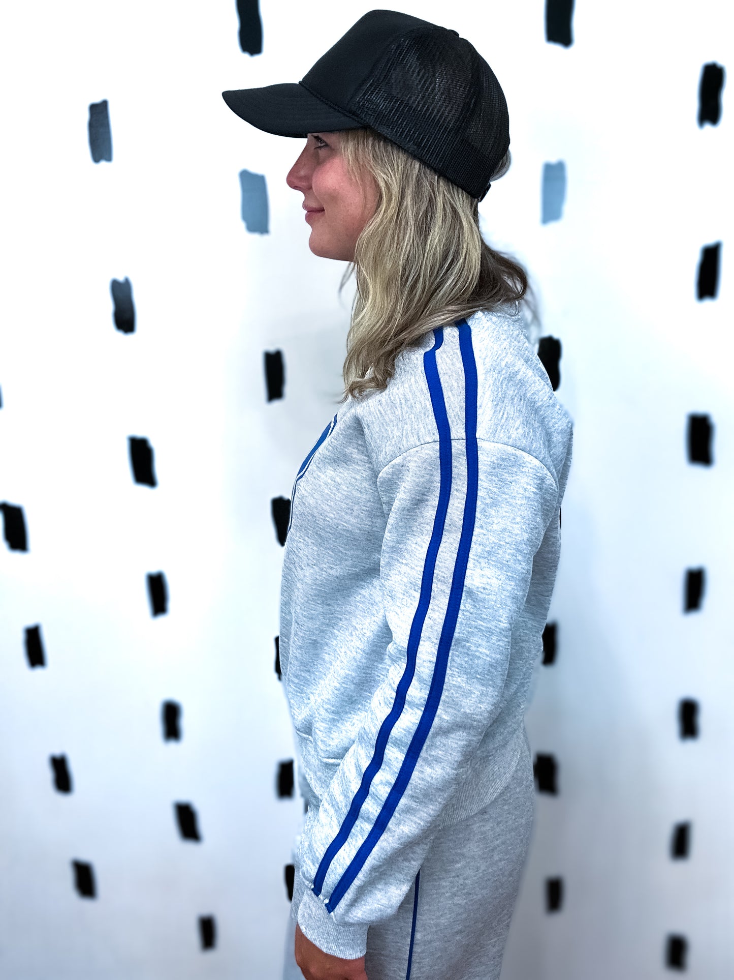 Grey/Royal Graphic Sweatshirt