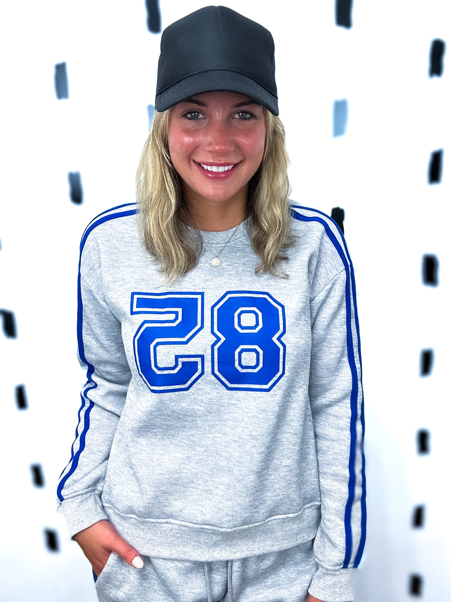 Grey/Royal Graphic Sweatshirt