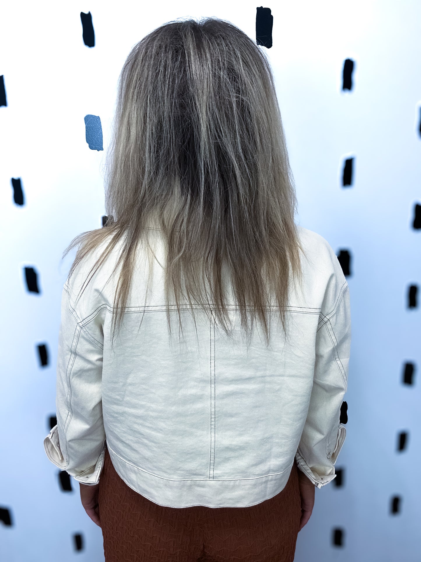 Sand Stitched Detail Denim Jacket