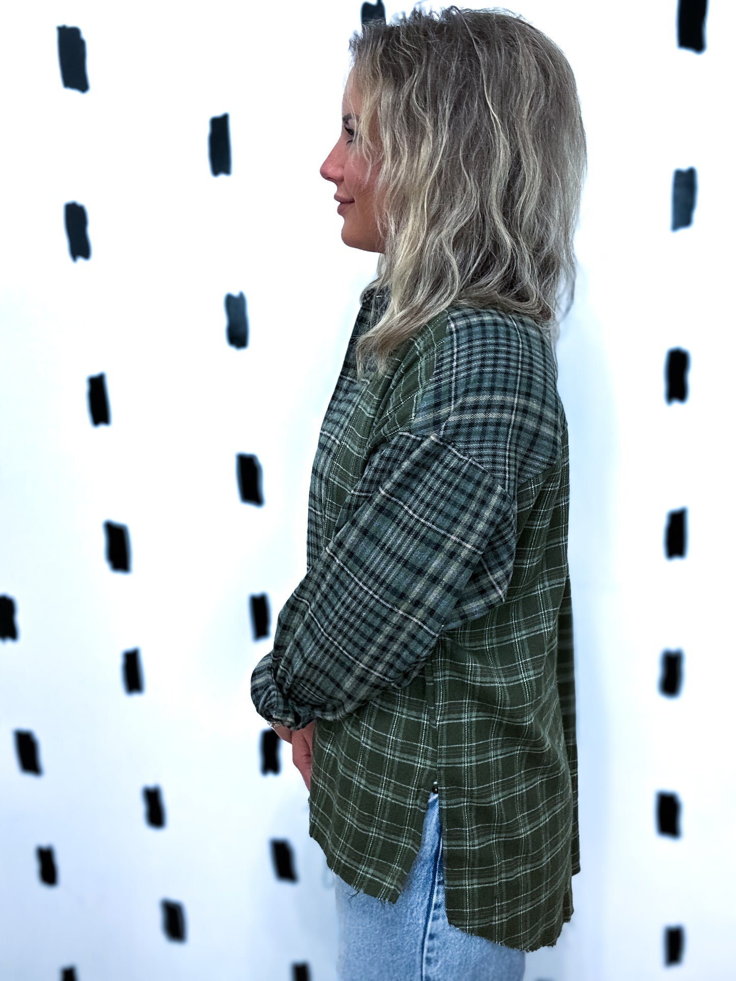 Olive Kambrie Plaid Flannel Shirt