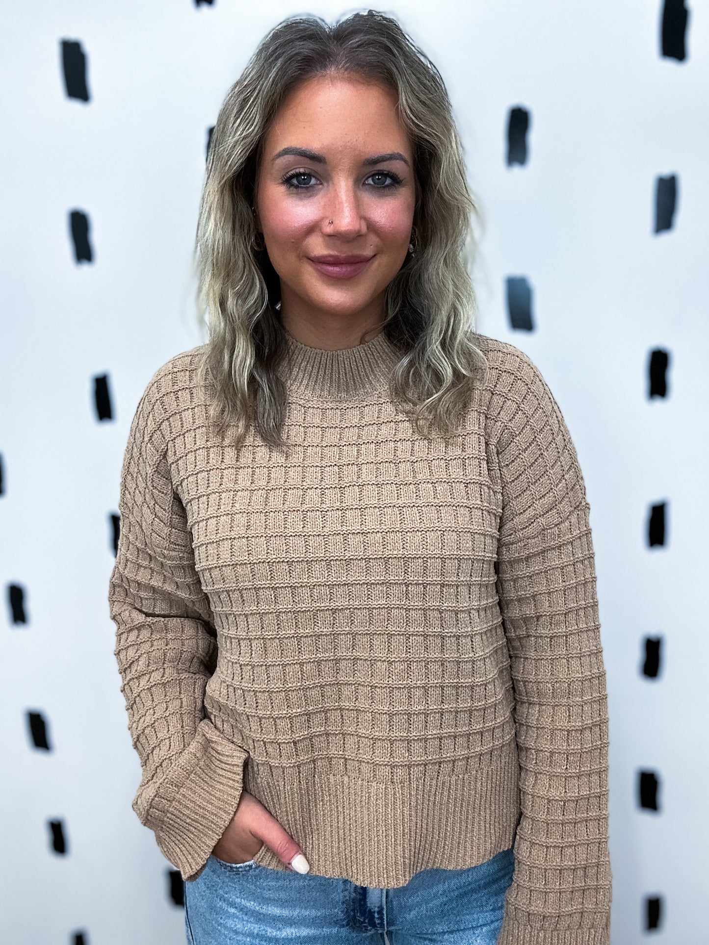 Oversized Textured Knit Sweater