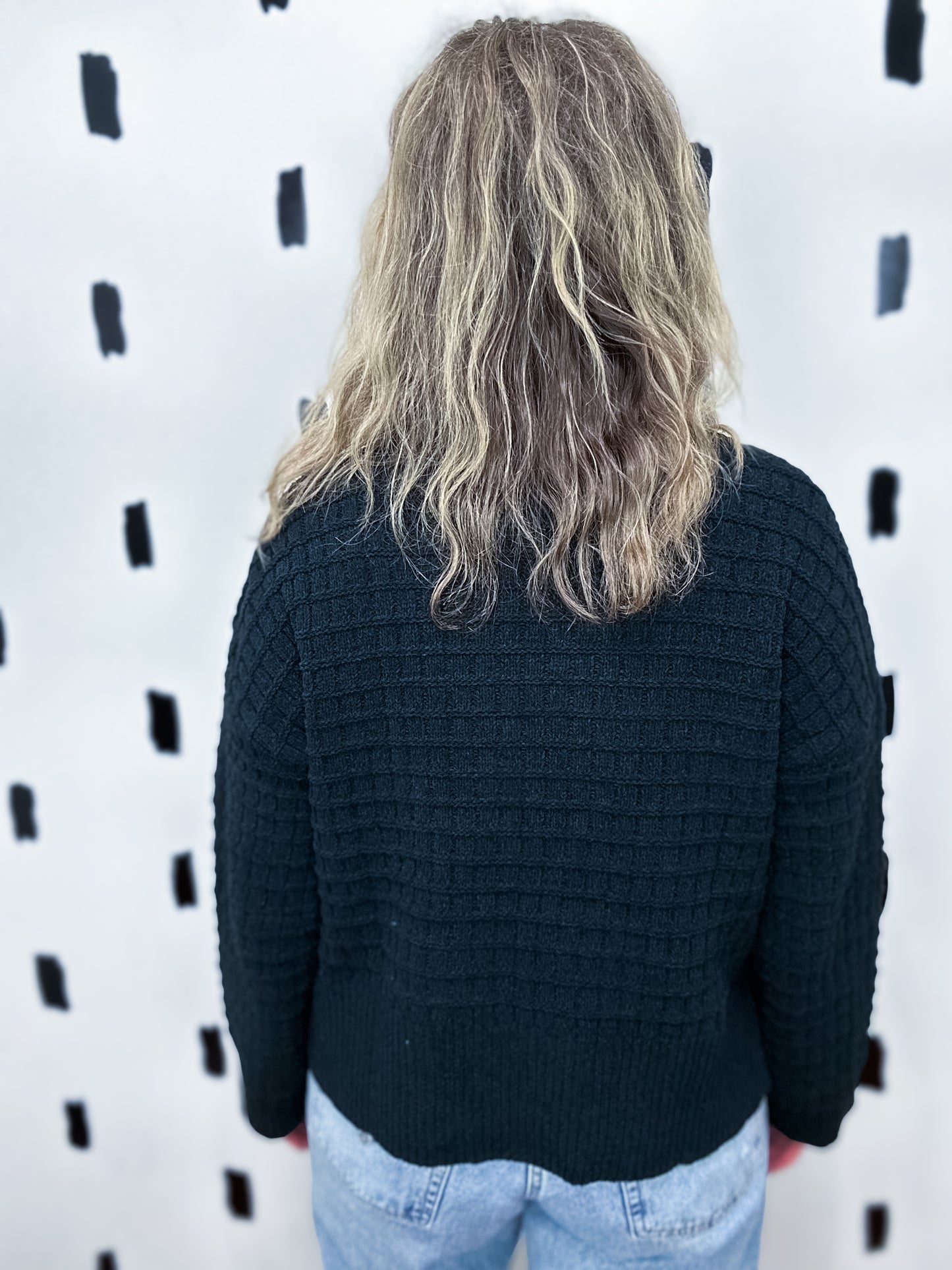 Oversized Textured Knit Sweater