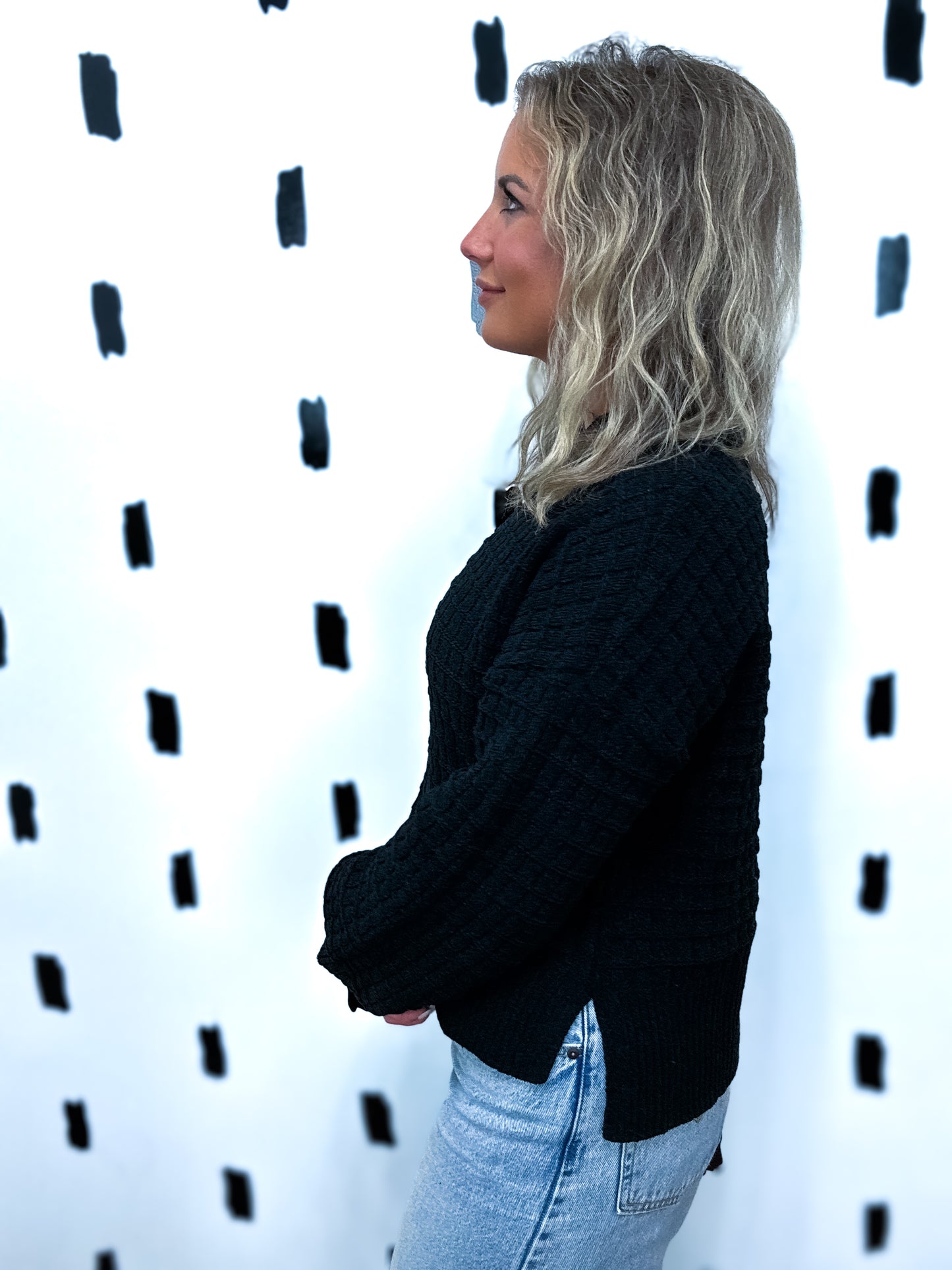 Oversized Textured Knit Sweater