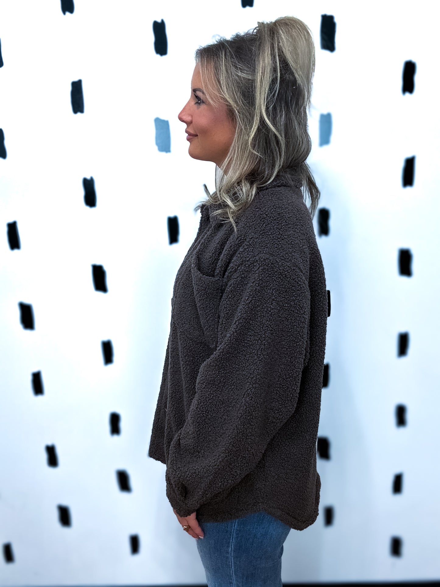 Espresso Frostline Sherpa Shacket