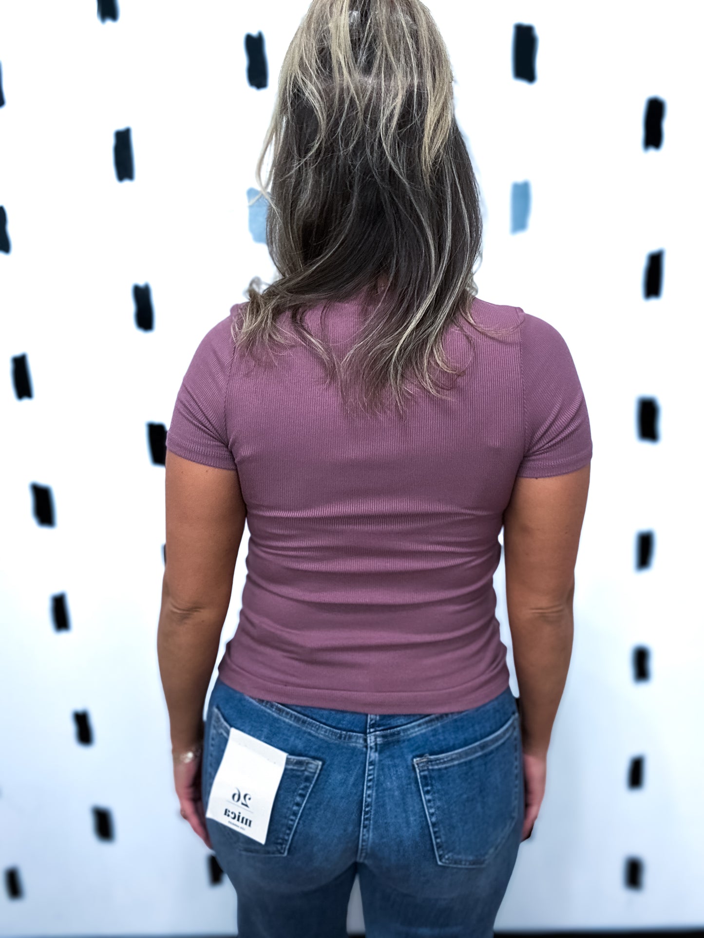 Essential Short Sleeve Micro Ribbed Top