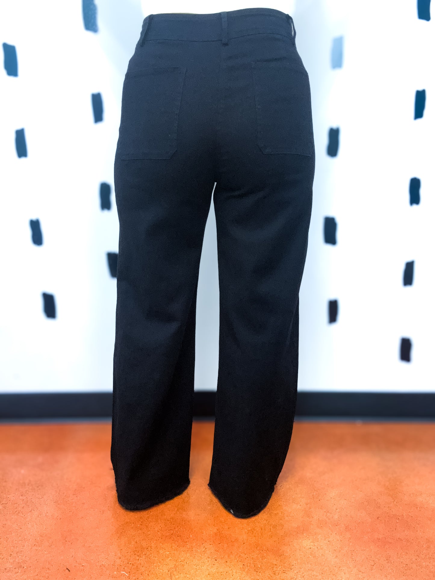 Black Wide Leg High Waisted Pants