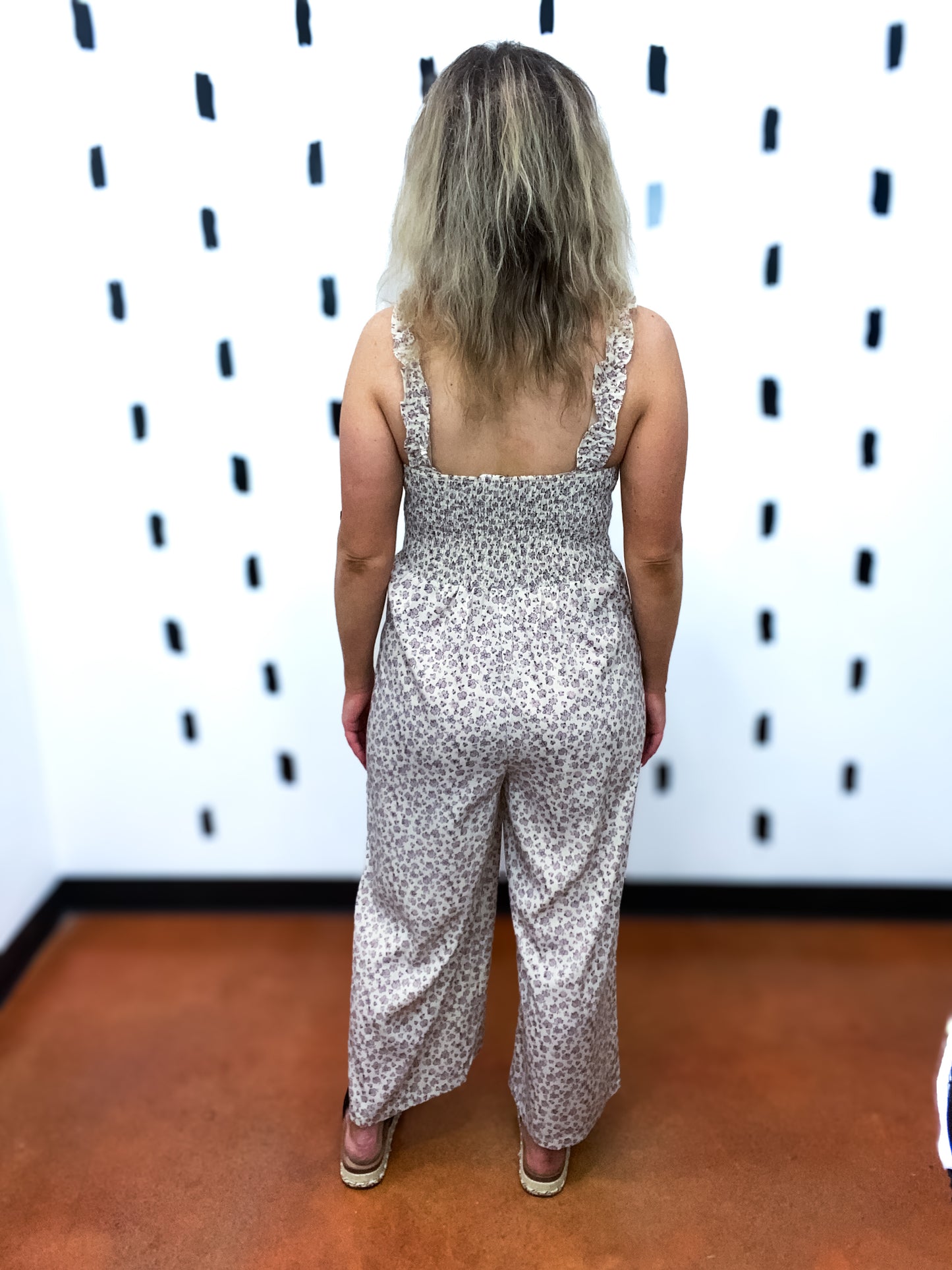 Ivory Floral Jumpsuit