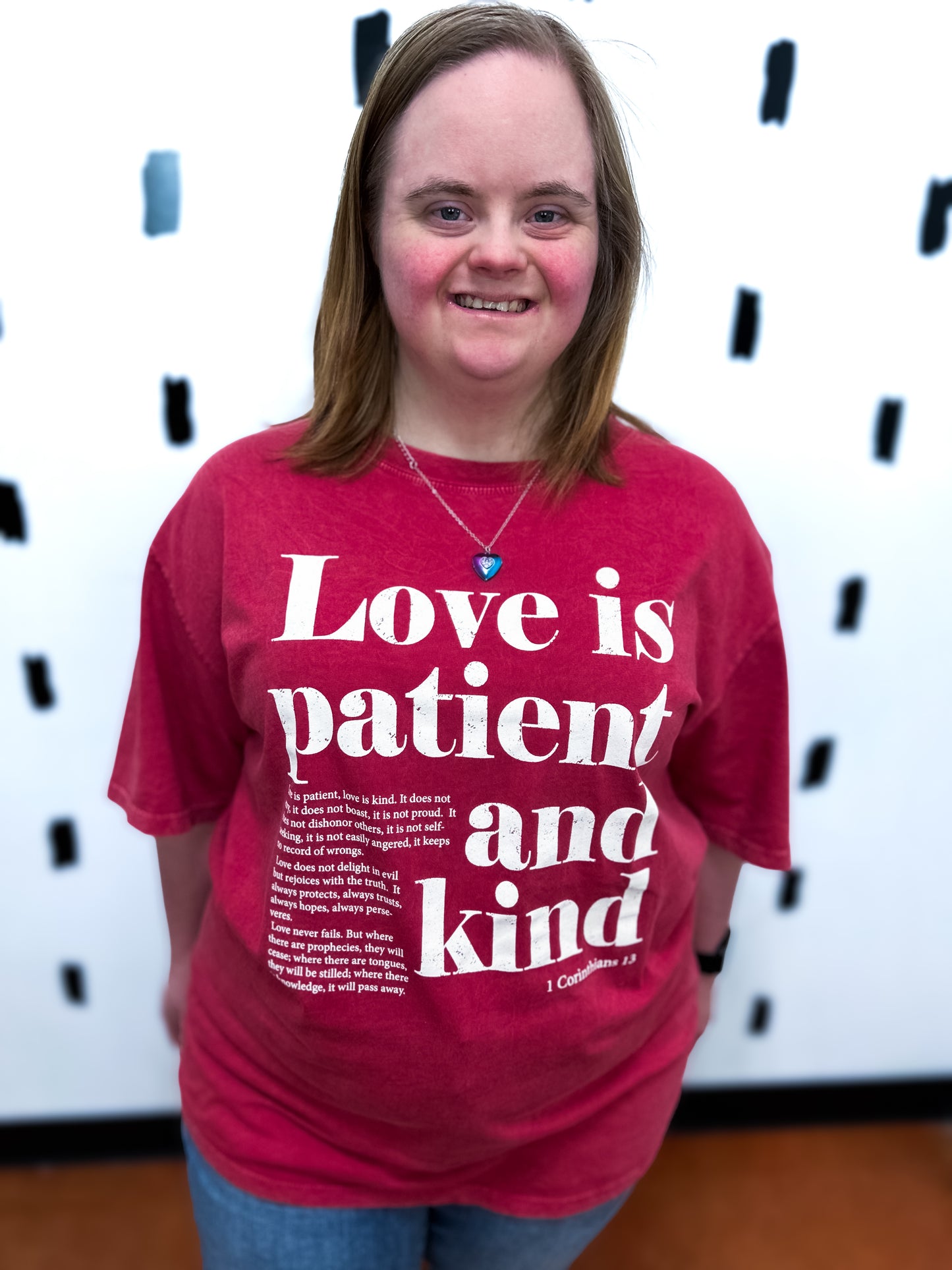 Red Love Is Patient Graphic Tee