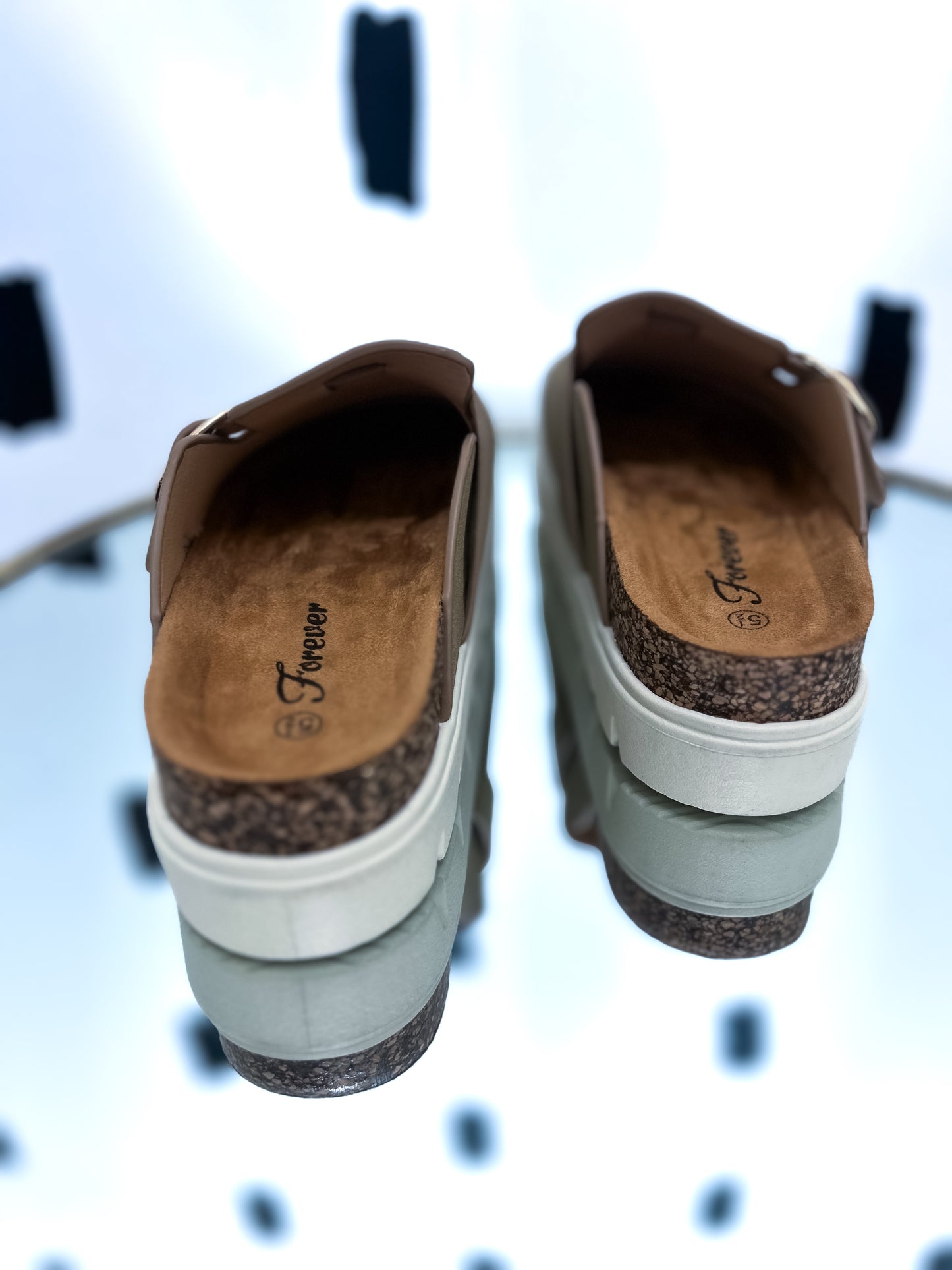 Dark Taupe/Ivory Clogs