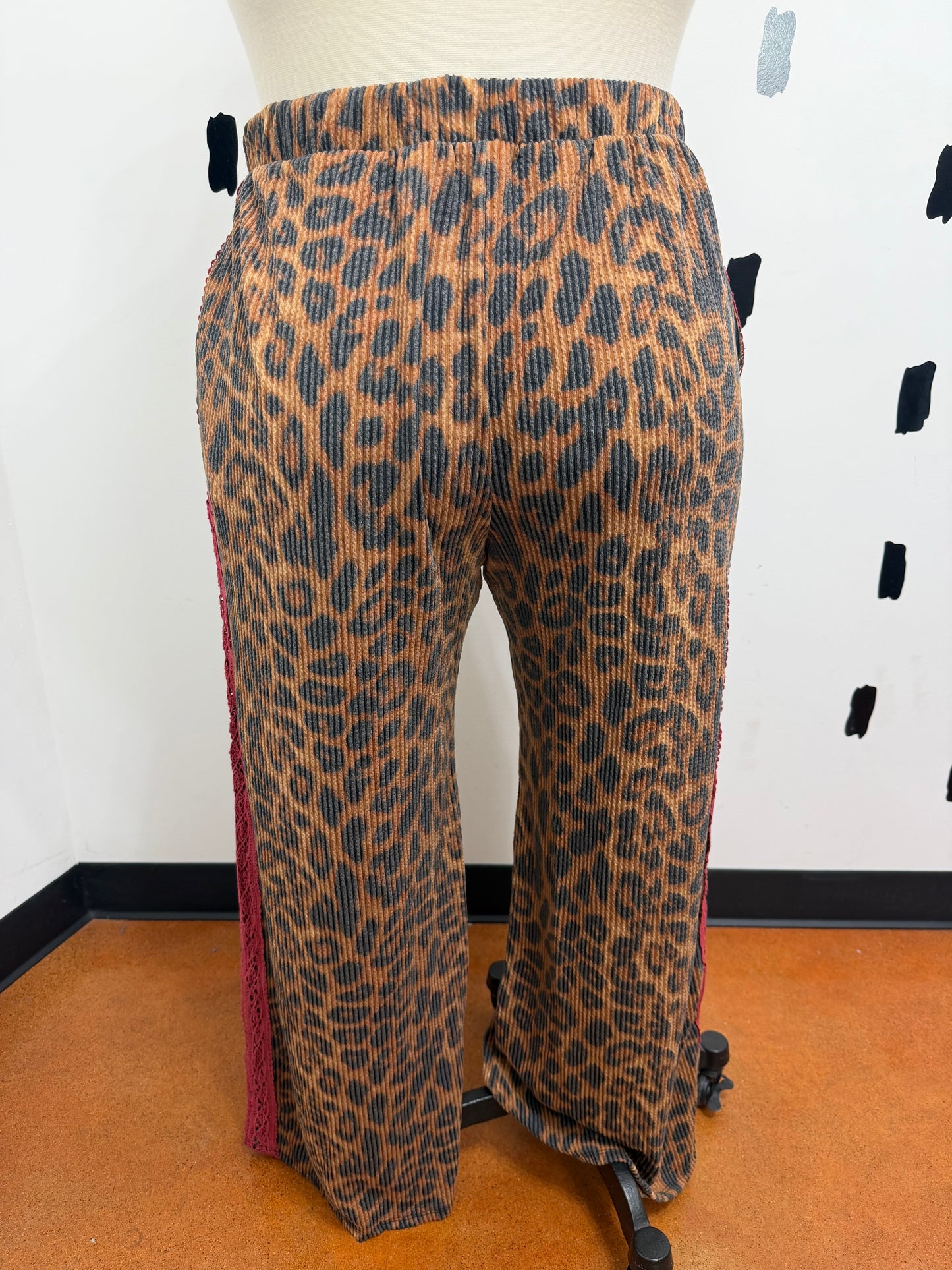 Brown Animal Print Pants