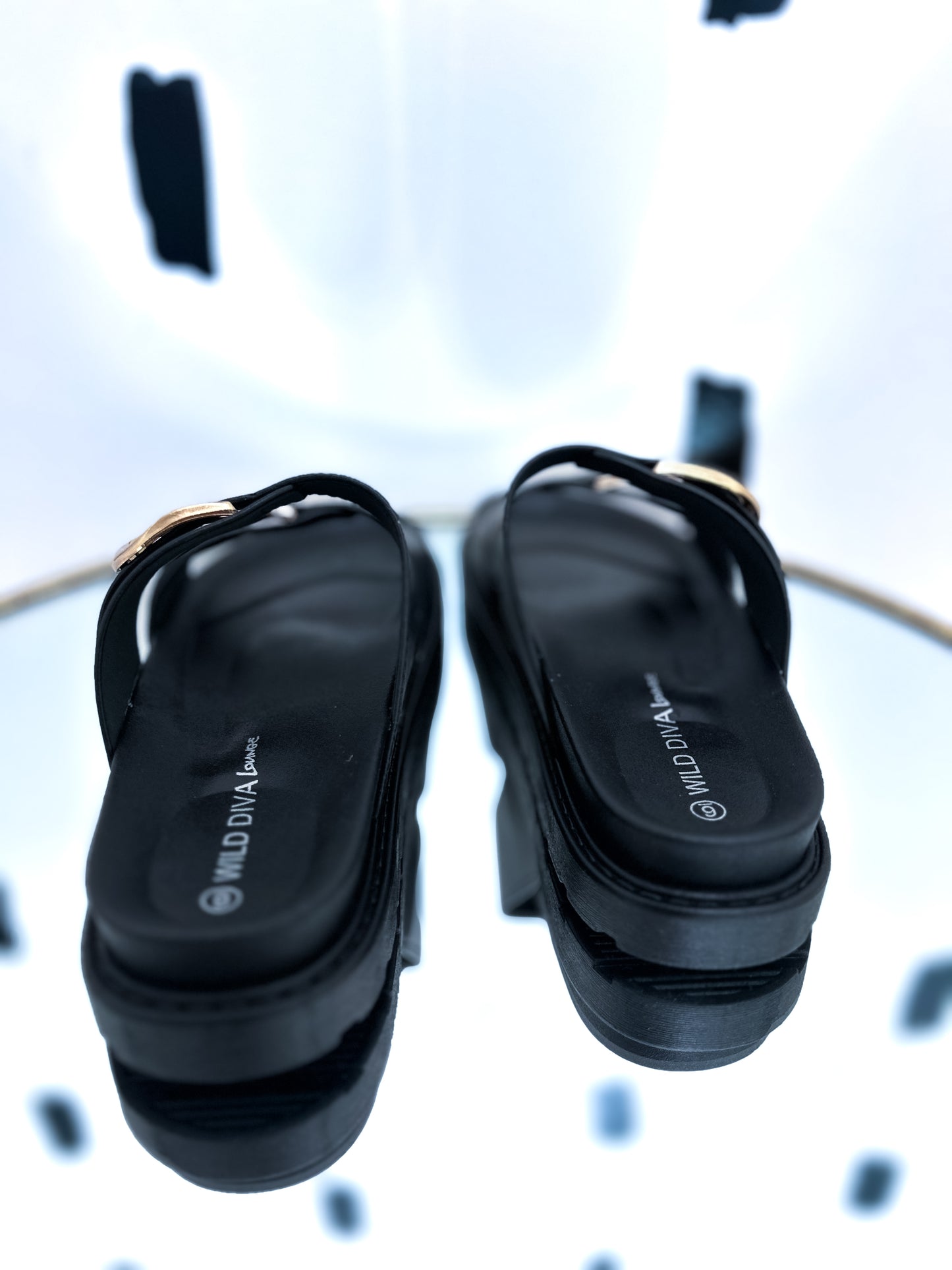 Black Double Strap Sandal