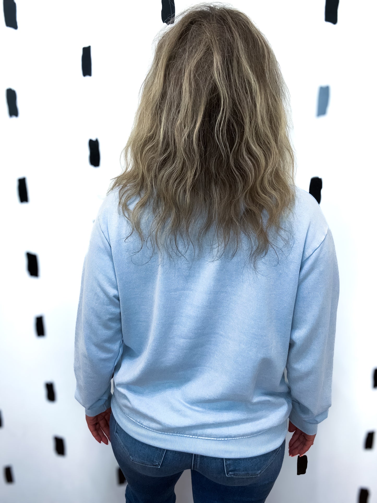 Blue Grow In Grace Graphic Sweatshirt