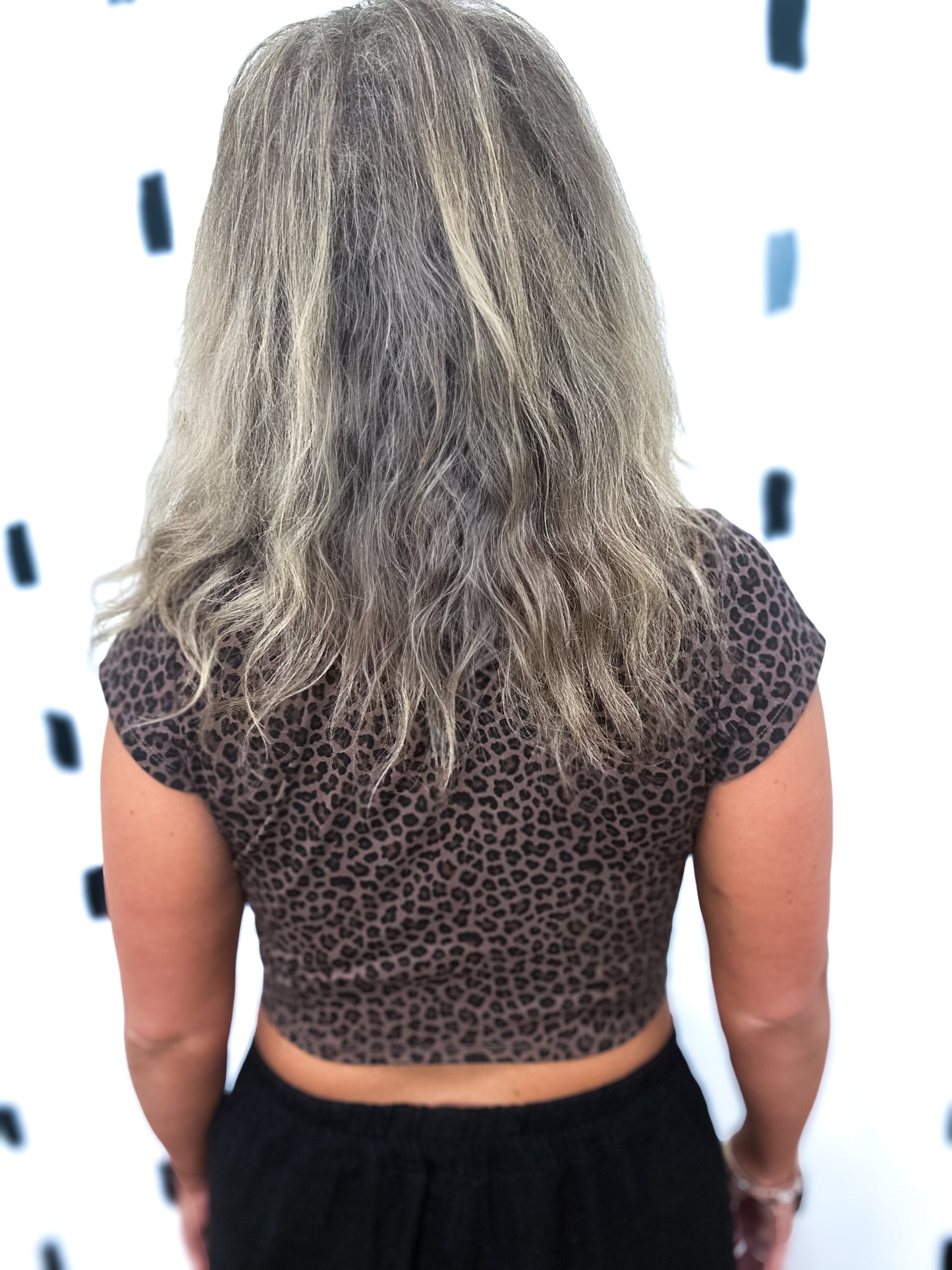 Leopard Short Sleeve Crop Top