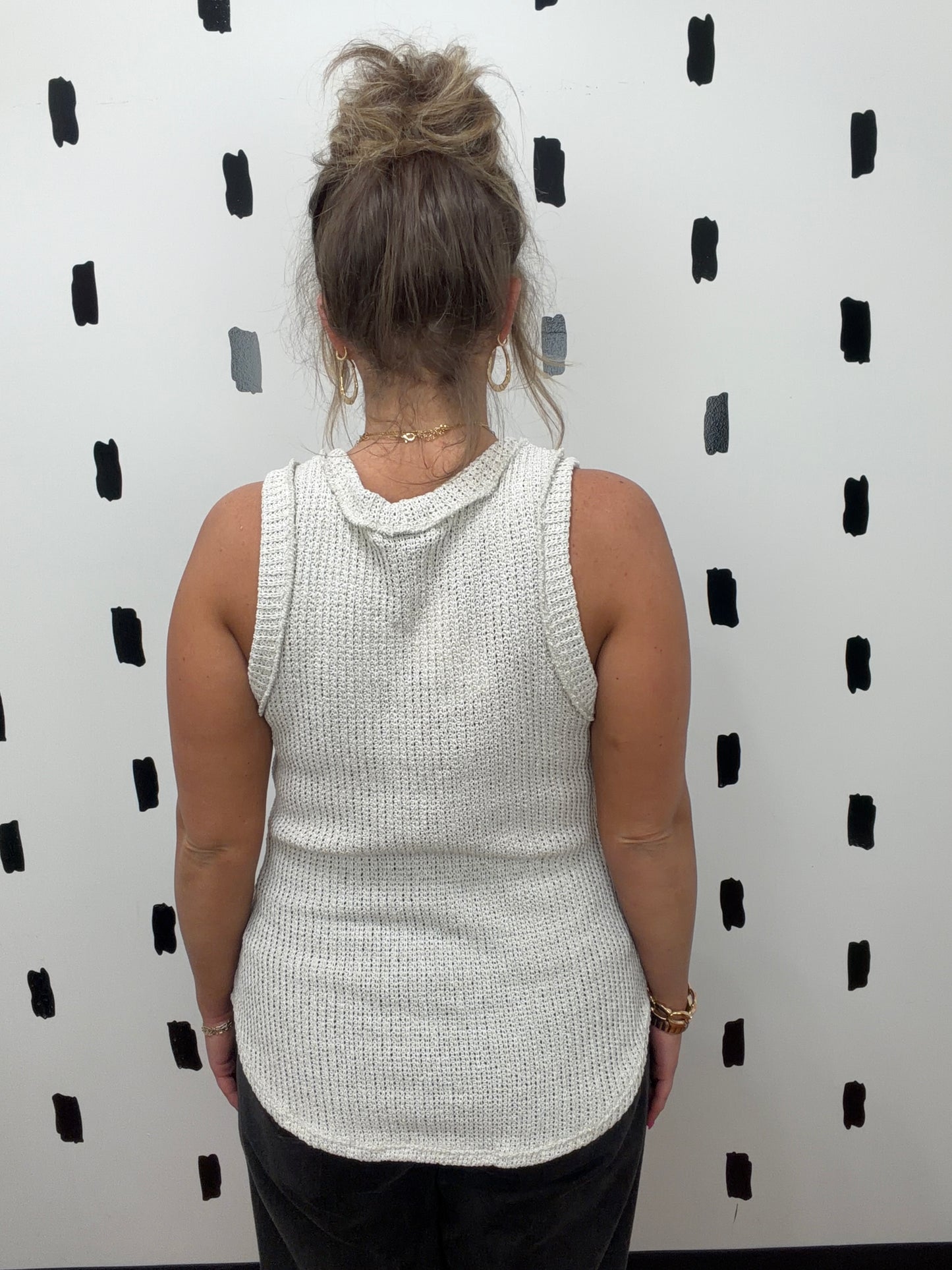 Natural Solid Knit Top