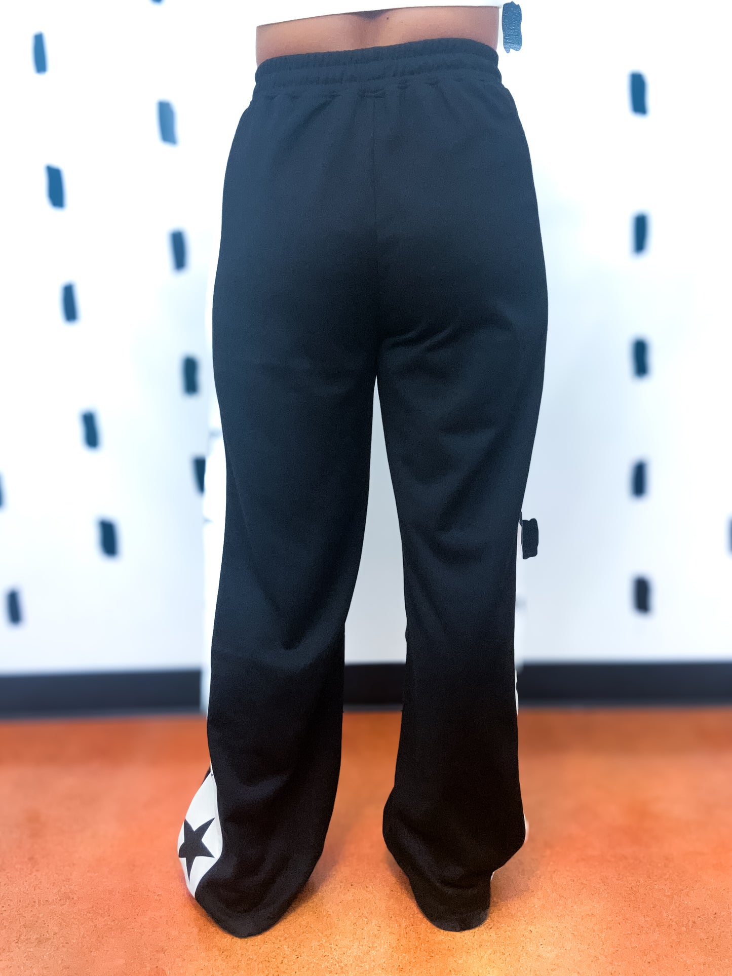 Black Star Striped Sweatpants