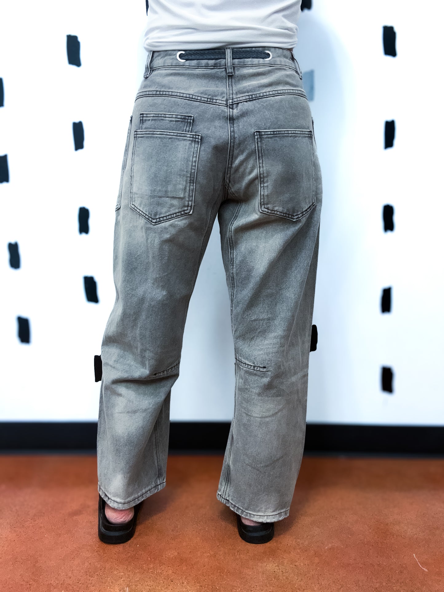 Grey Barrel Denim Pants
