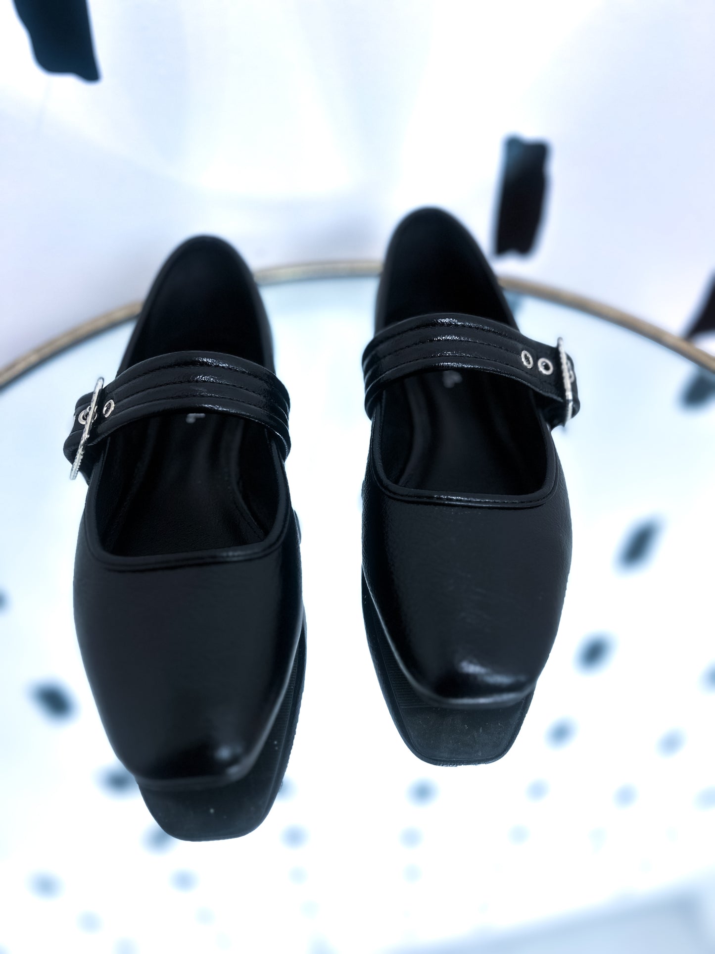 Black Mary Jane Flats