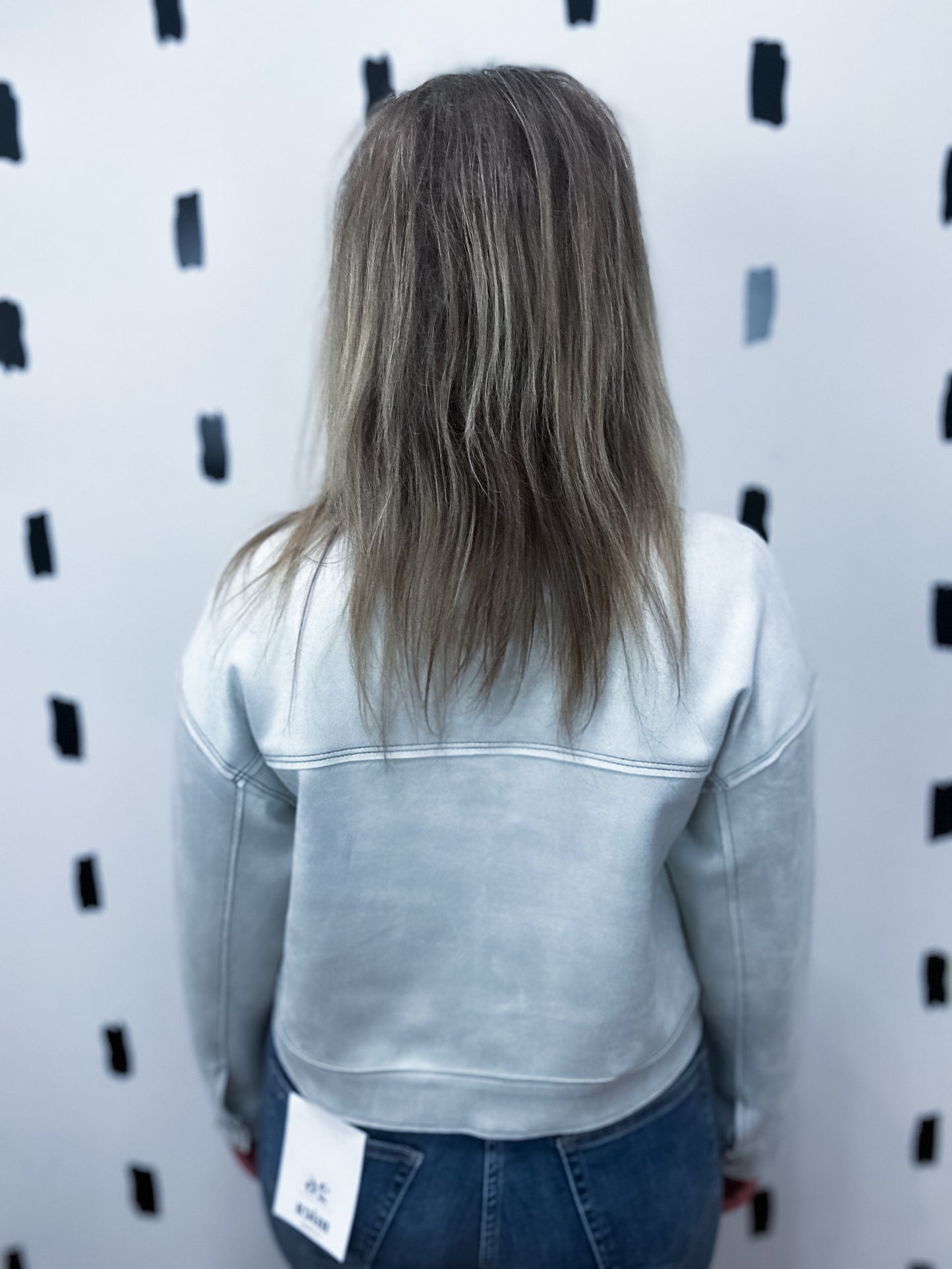 Pale Suede Cropped Jacket