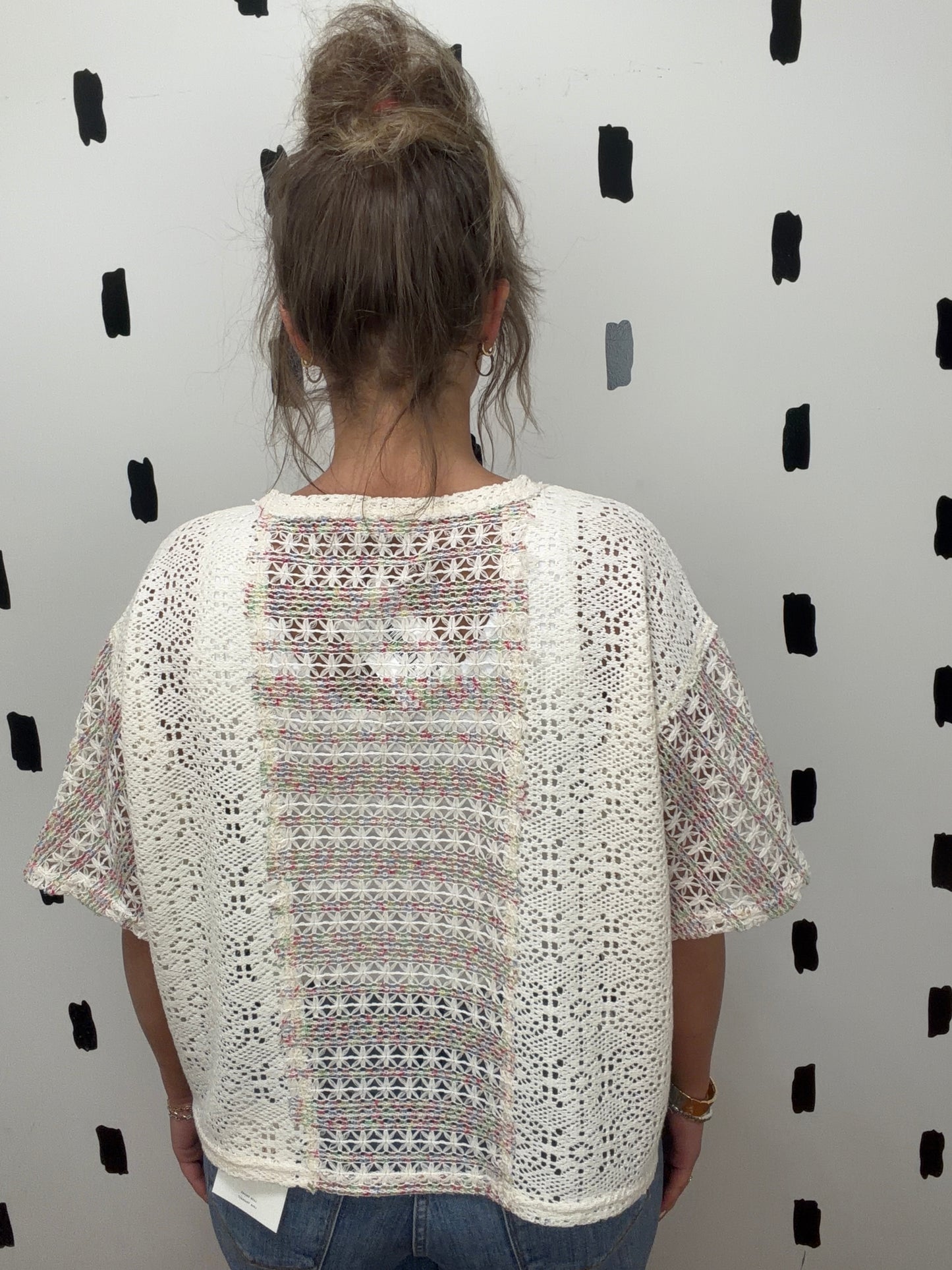 Natural Multi Color Crochet Top
