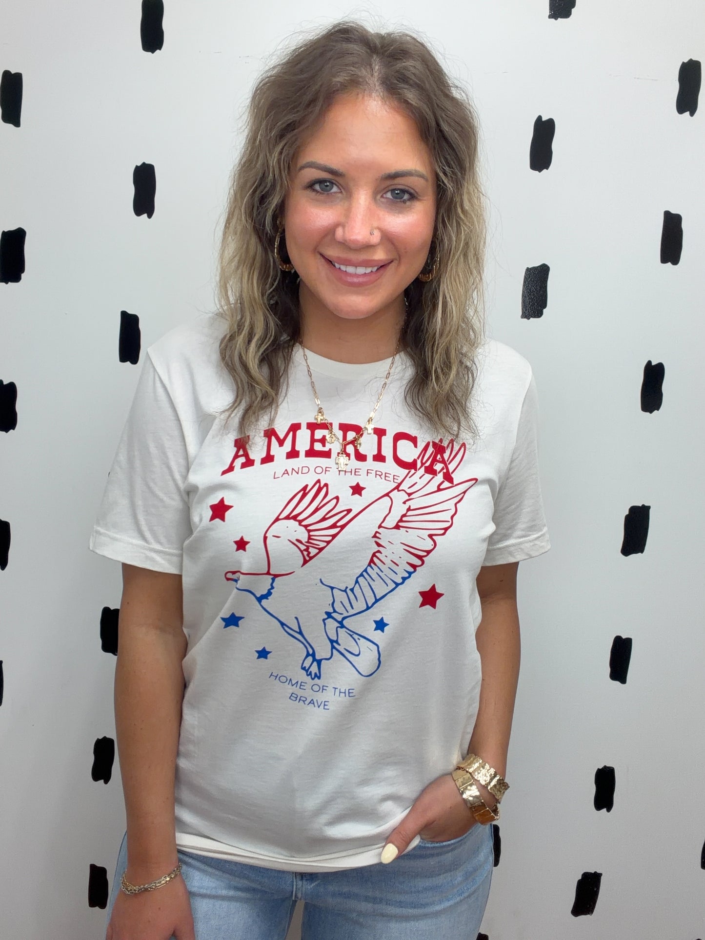 Vintage White American Graphic Tee