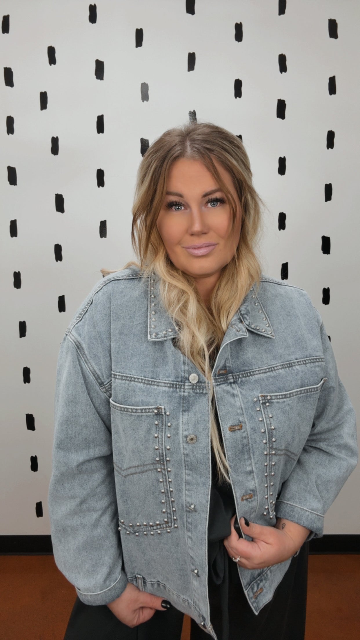 Stud Detailing Denim Jacket