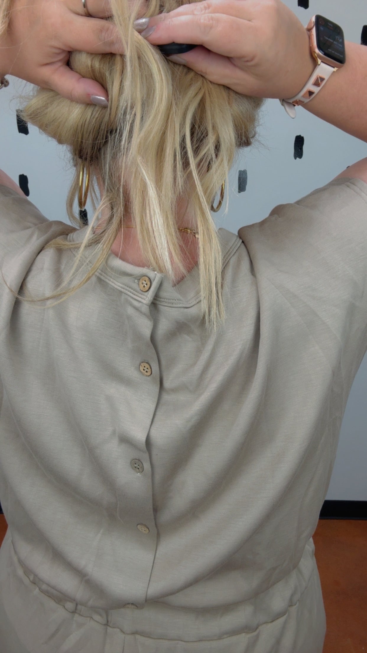 Mocha Rhinestone Jogger Jumpsuit