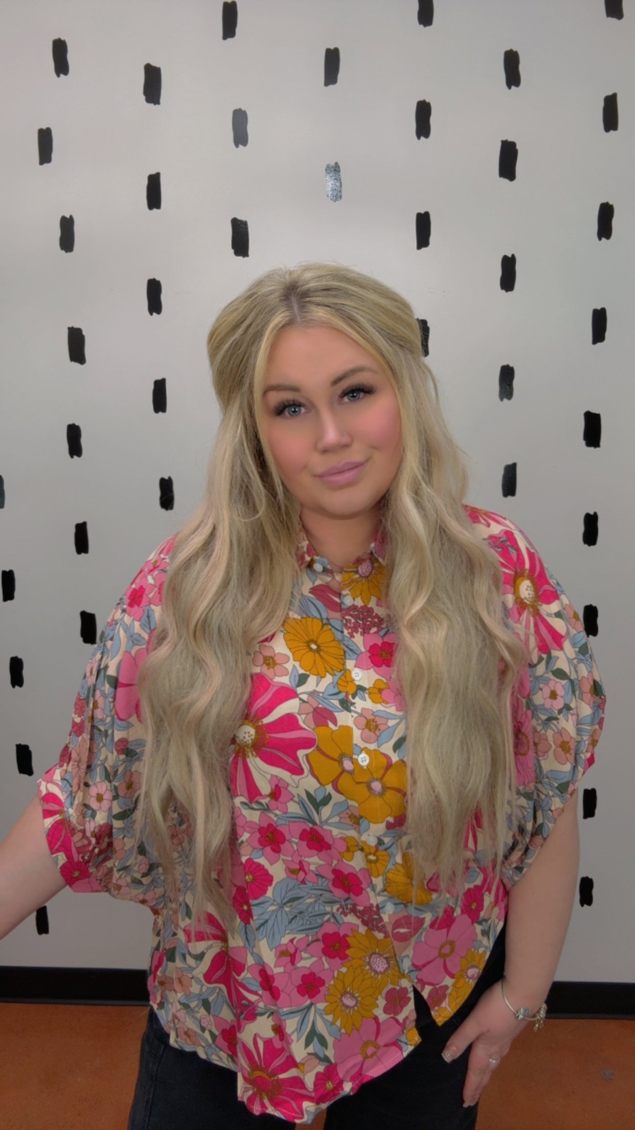 Floral Printed Button Down Top