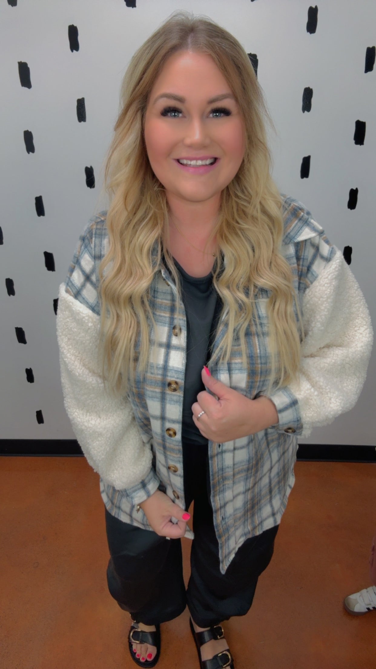 Plaid Button Down Shirt Jacket