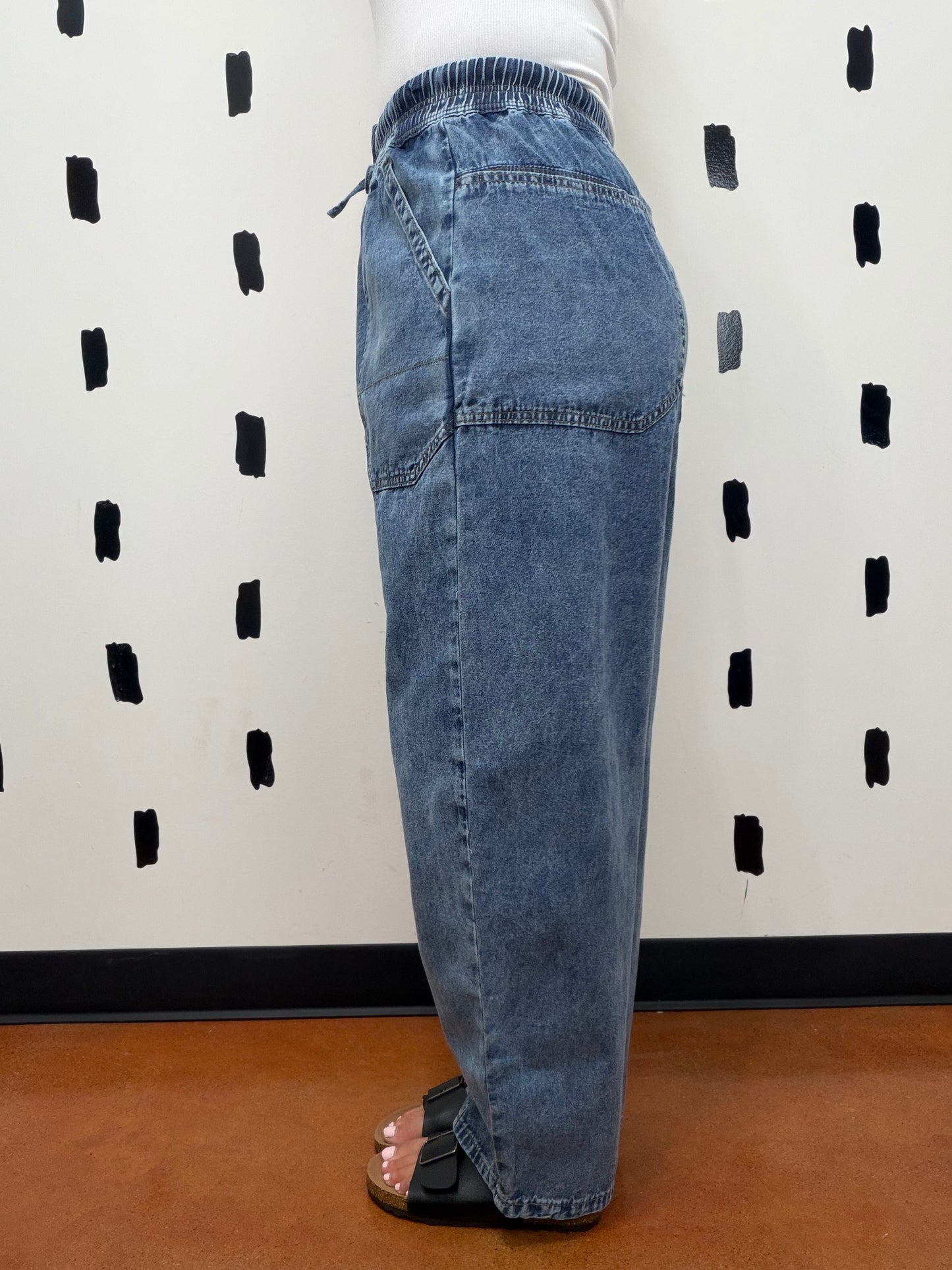 Indigo Mineral Washed Chambray Pants