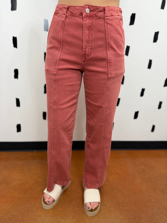 Cabernet Straight Leg Denim Pants