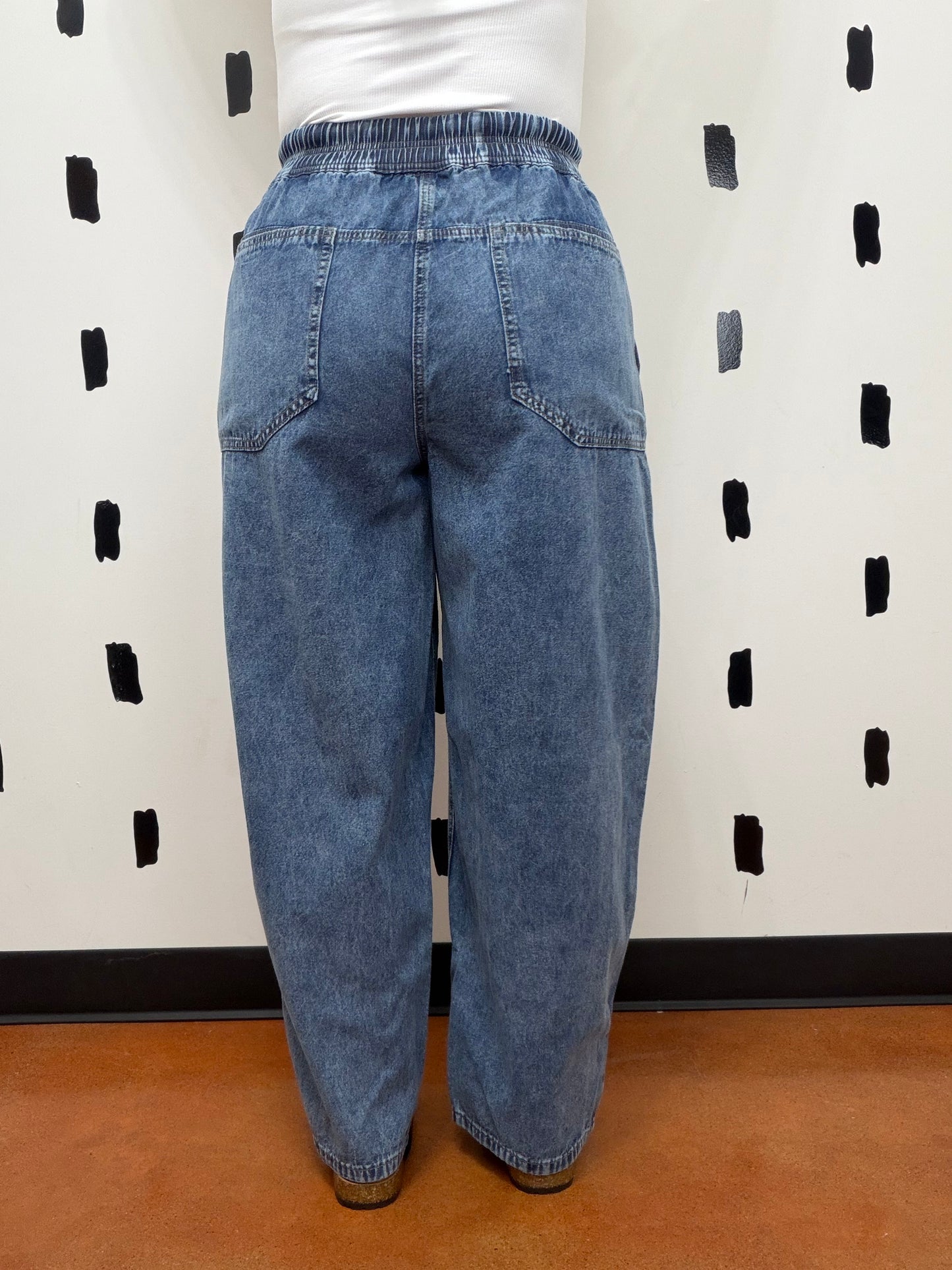 Indigo Mineral Washed Chambray Pants