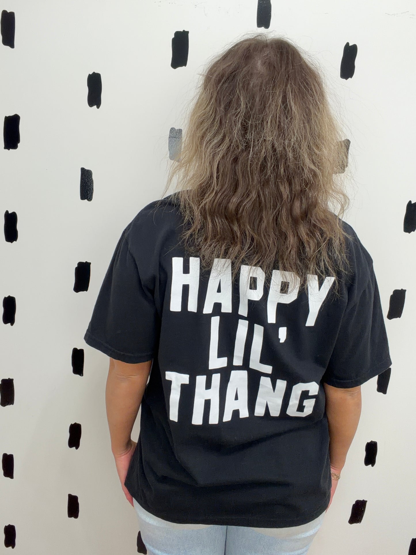 Black Happy Lil Thang Graphic Tee