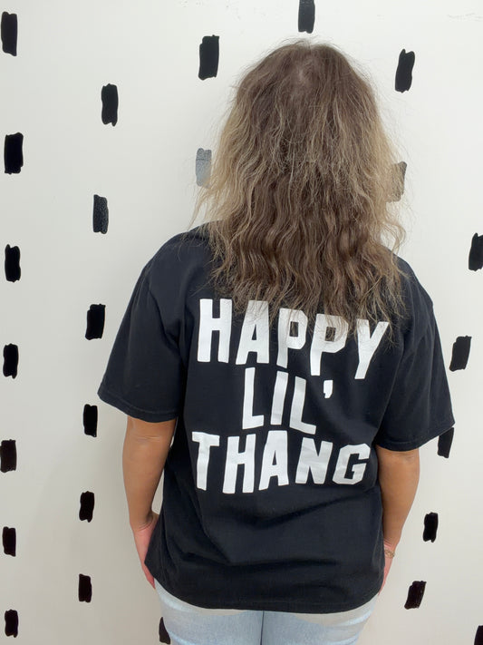 Black Happy Lil Thang Graphic Tee