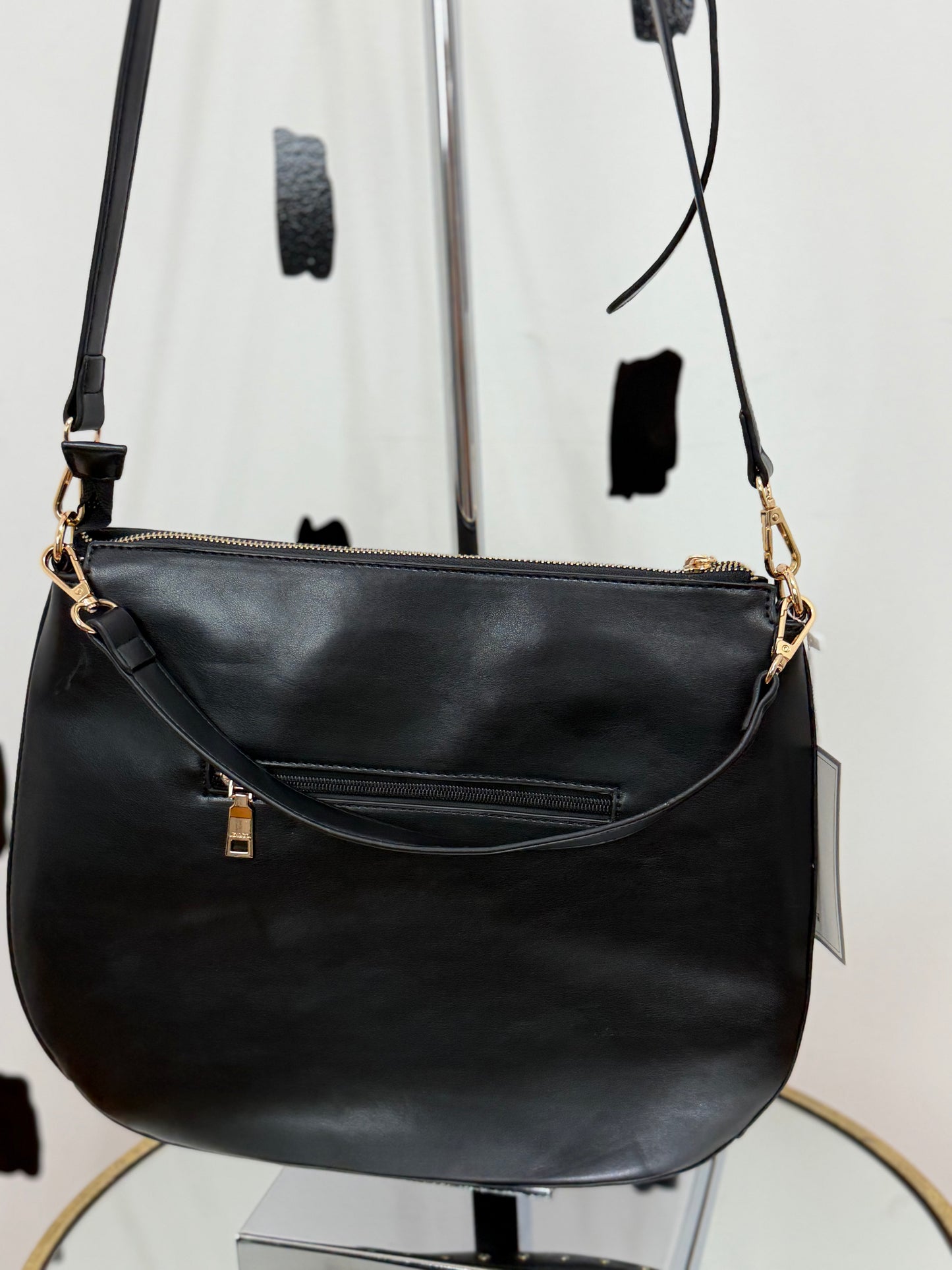 Black Gold Stud Crossbody