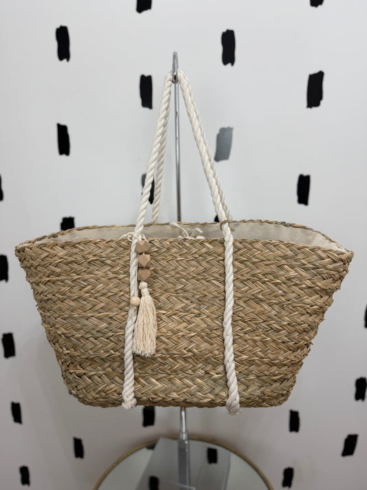 Natural Woven Summer Tote