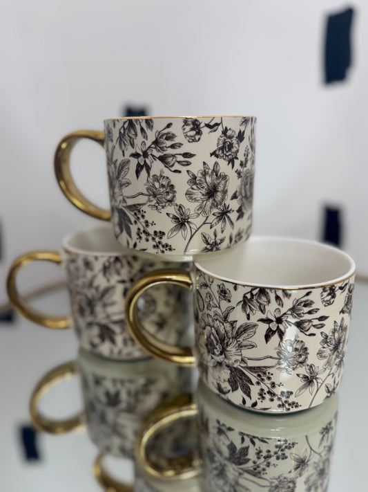 Brown Delft Coffee Mug