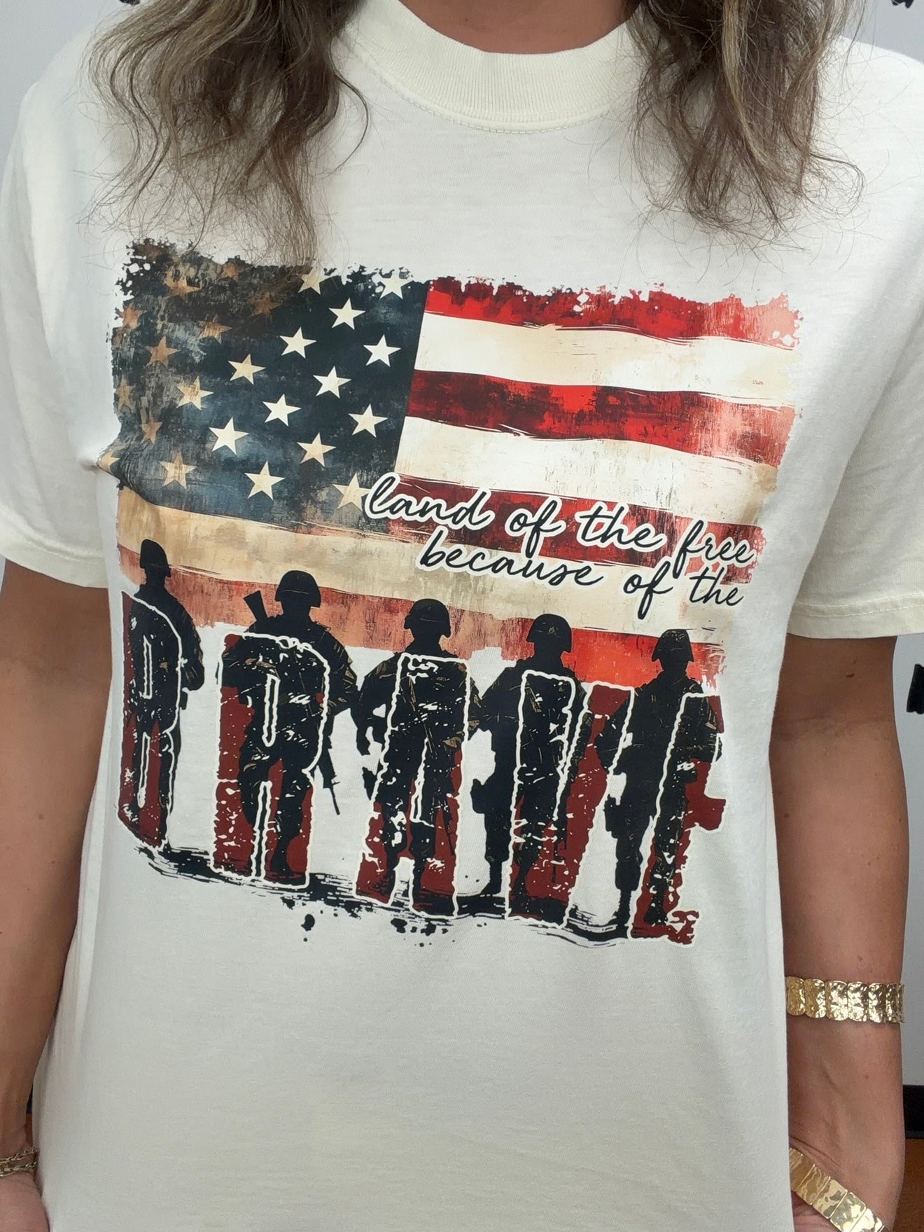 Ivory Land Of The Free Graphic Tee