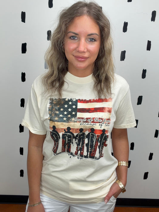 Ivory Land Of The Free Graphic Tee