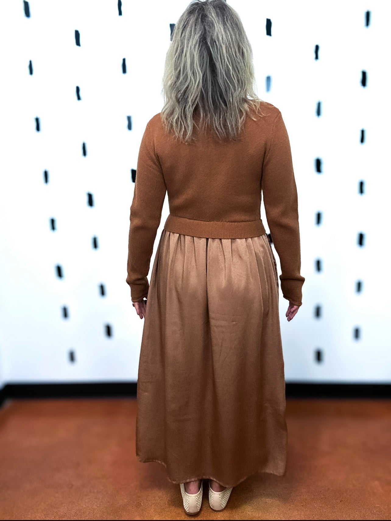 Mocha Sweater Top Moxi Dress