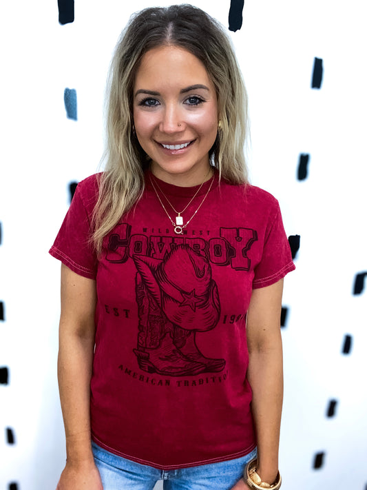 Red Cowboy Country Graphic Tees