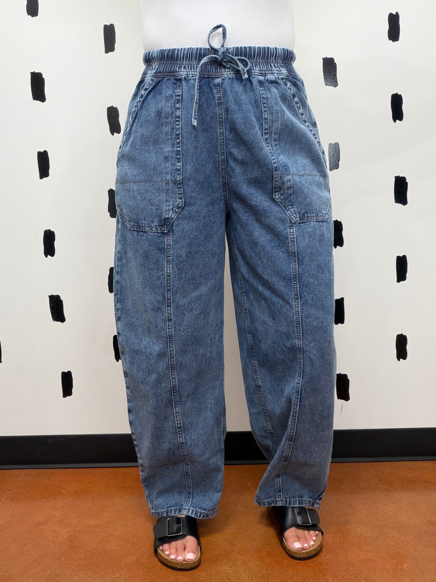 Indigo Mineral Washed Chambray Pants
