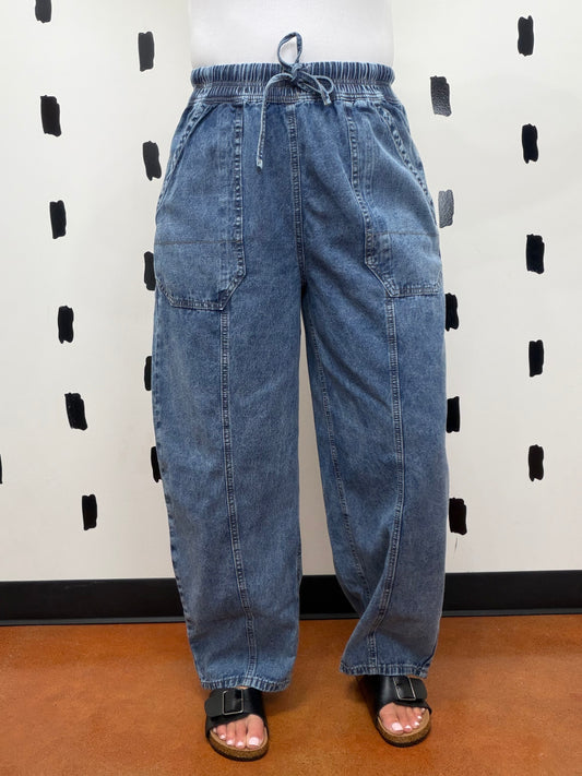 Indigo Mineral Washed Chambray Pants