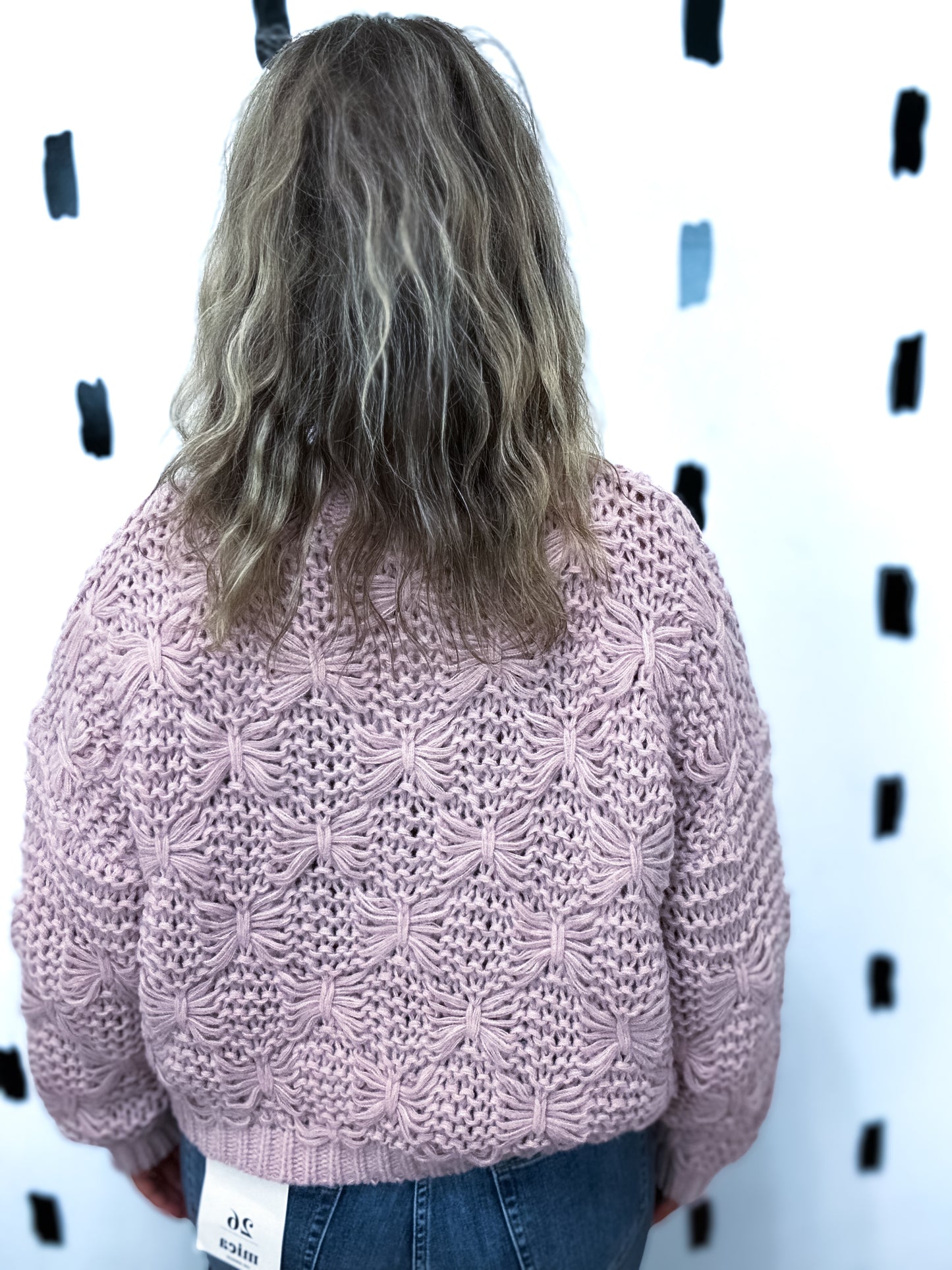 Rose Dust Chunky Cable Knit Sweater