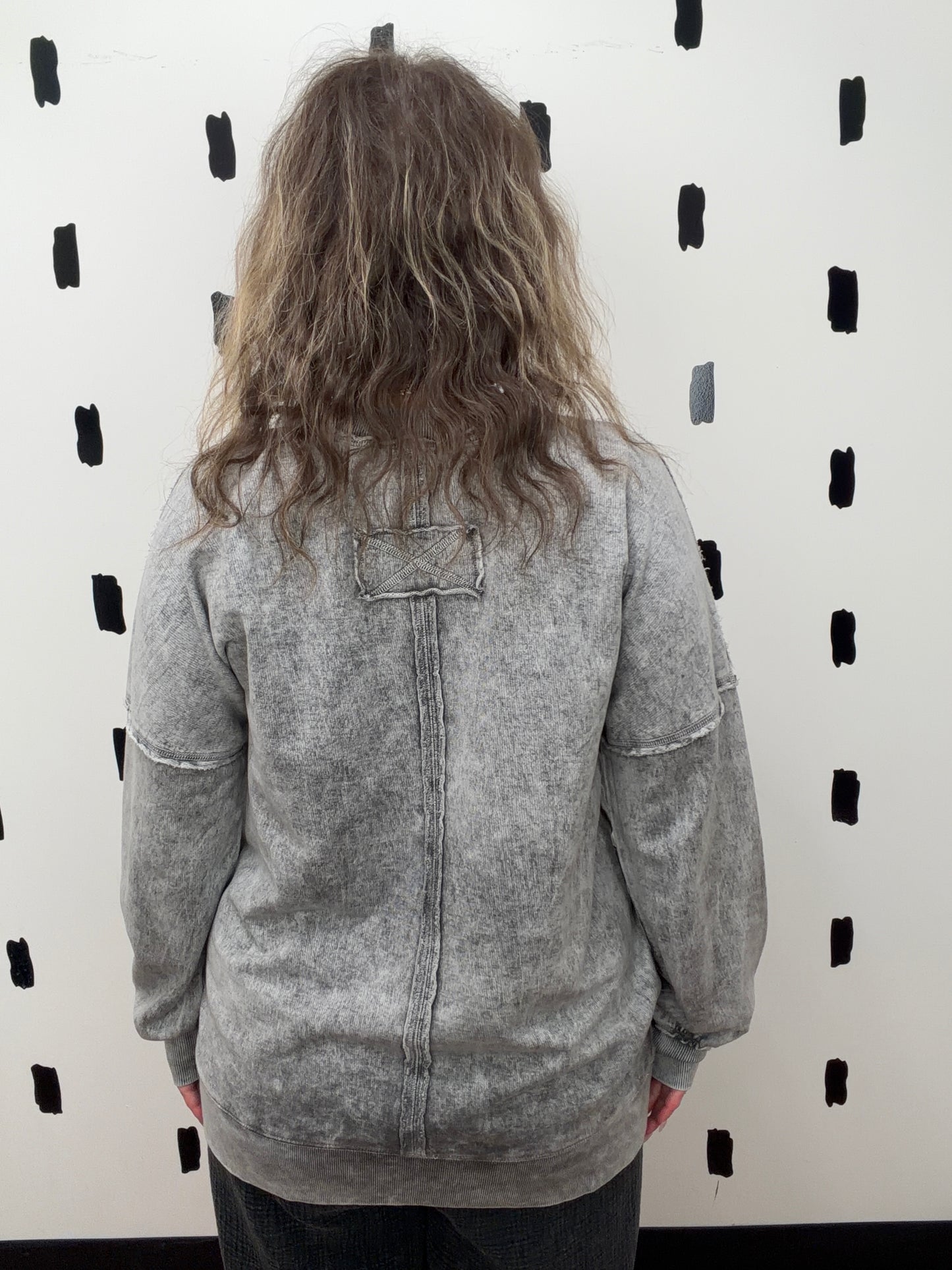 Ash Black Crew Neck Sweatshirt