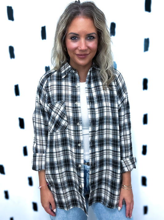 Oat Abri Plaid Flannel Shirt