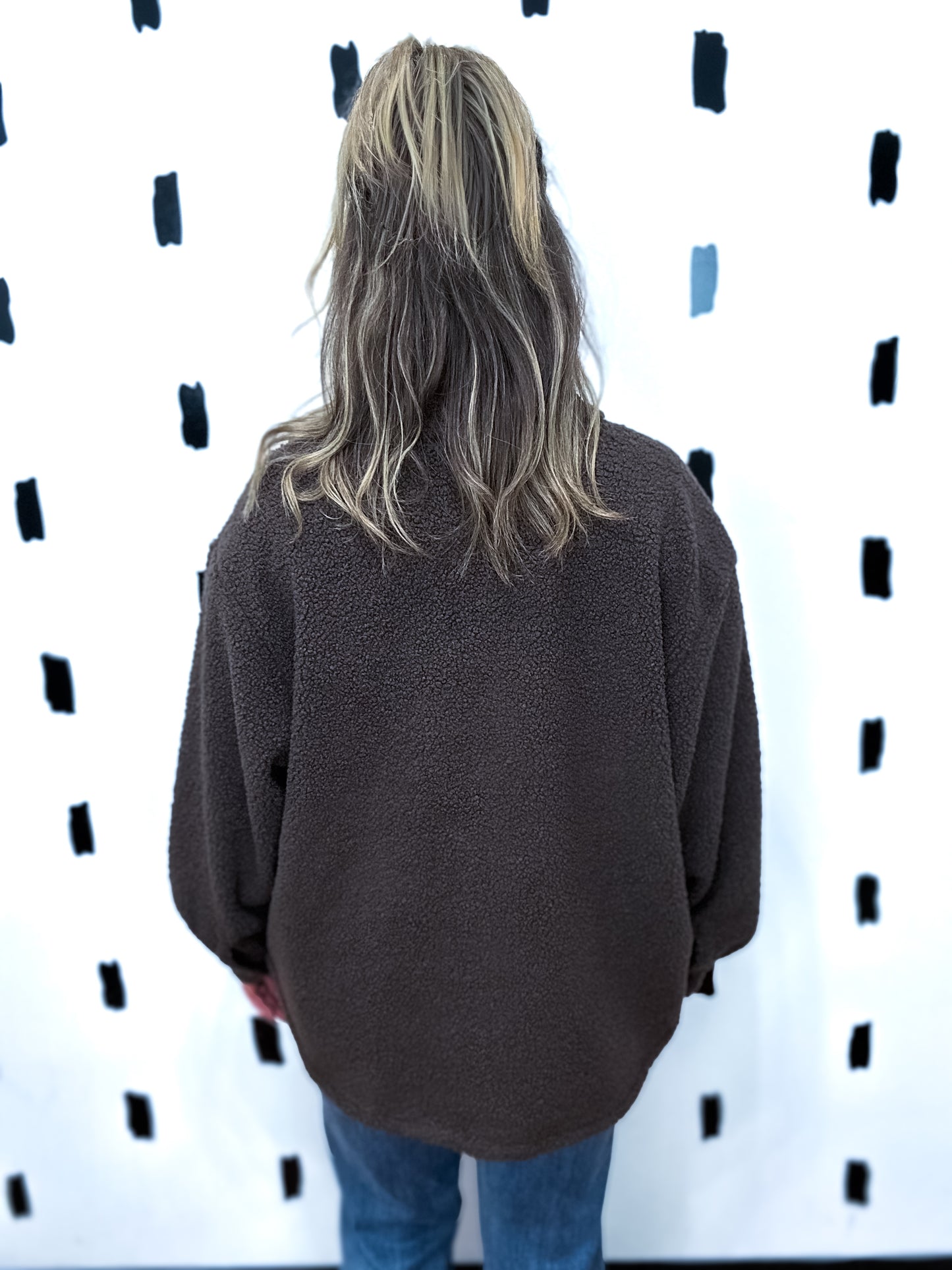 Espresso Frostline Sherpa Shacket